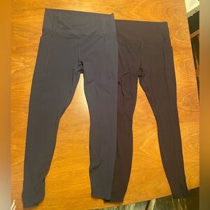 2 Size Large Women’s Everyday Soft Ultra High Rise Leggings in Navy & Black
